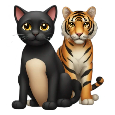 black-cat-with-a-tiger sticker