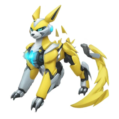 Renamon-Zeraora-Metabee-Mecha sticker