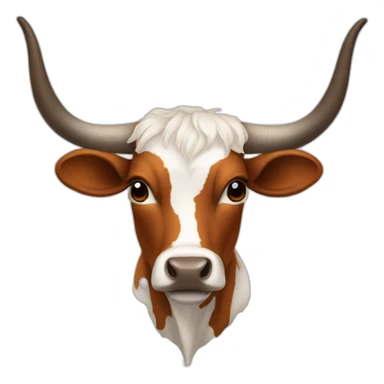 LONGHORN HEIFER WITH 6 FEET OF HORNS sticker