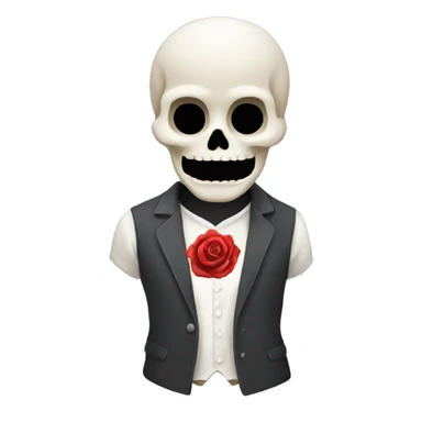 Calavera tirando un beso  sticker