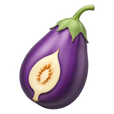 Eggplant in peach milk sticker