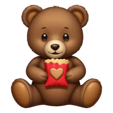 Teddybear with chocolate  sticker