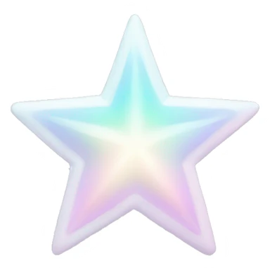 Pastel White iridescent star sticker