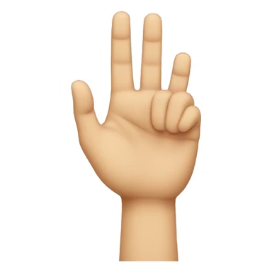 one Hand with two fingers up and other with fingers crossed sticker