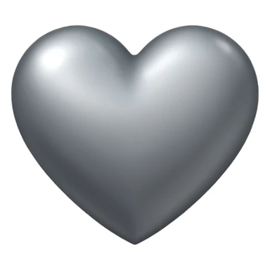 Coração cinza  sticker