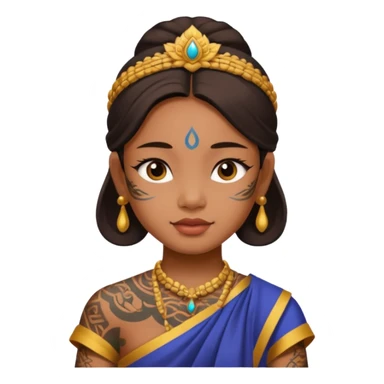 thailand ancient GIRL with tatooed sticker