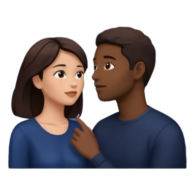 couple talking with night sky  sticker