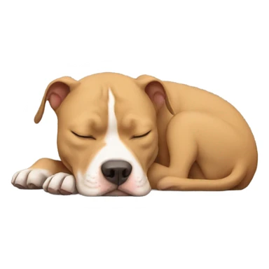 Pitbull sleeping sticker