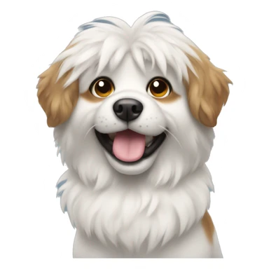 dog with fluff sticker