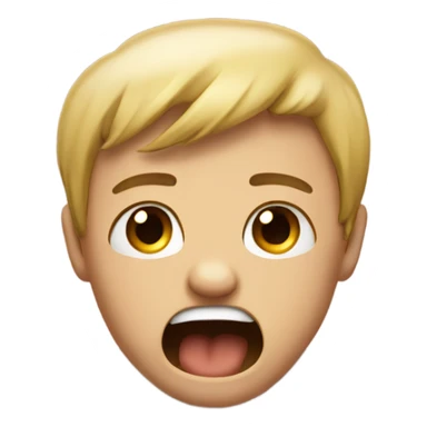 crying with fist at mouth sticker