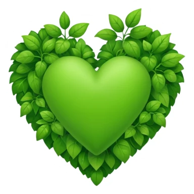 green heart made of plants
 sticker
