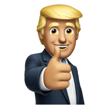 Donald Trump doing a thumbs up sticker