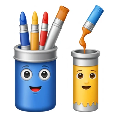 artist paint tubes sticker