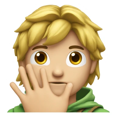 Link llorando con sus manos tallando sus ojos sticker