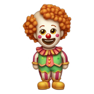 clown ginger cookie sticker