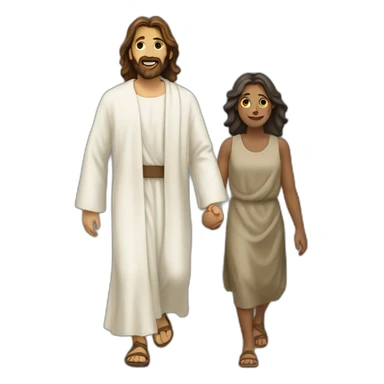 walking with jesus sticker