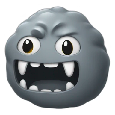 angry grey slime sticker