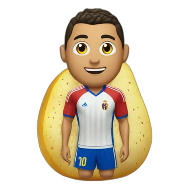 Ronaldo sur une patate sticker