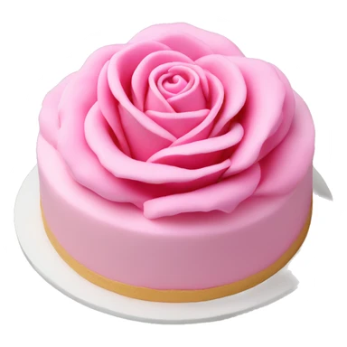 Pink rose cake sticker
