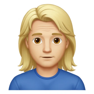 Gay man with blonde long hair sticker