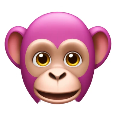 Pink monkey sticker