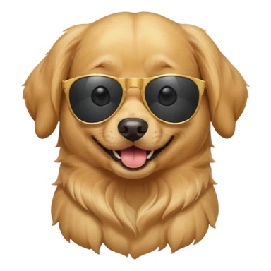 Dog wearing sunglases sticker
