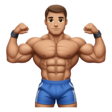 bodybuilder posing sticker