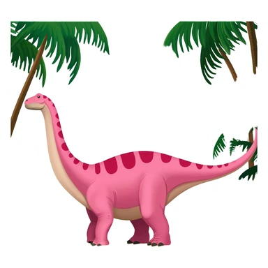 pink brachiosaurus sticker