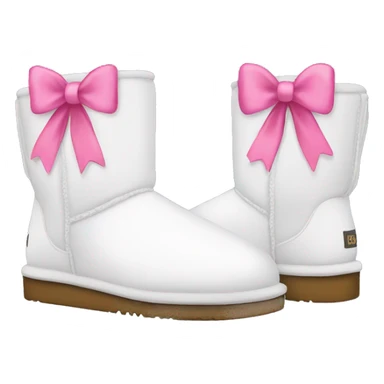 white uggs with pink bows sticker