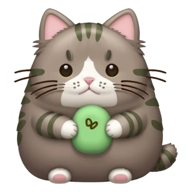 green pusheen sticker