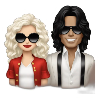 Michael Jackson with marry plesley sticker