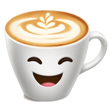 smiling cappucino sticker