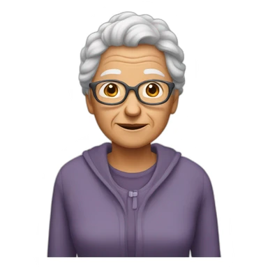 old grandmother and grandfather sticker