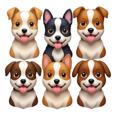 4 dogs sticker