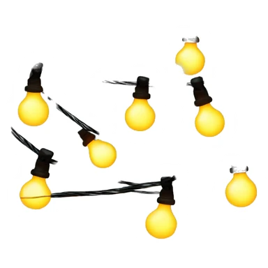 String Christmas lights sticker