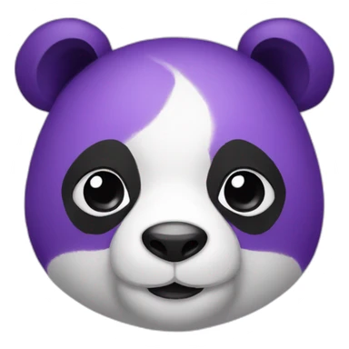 Panda purpel sticker