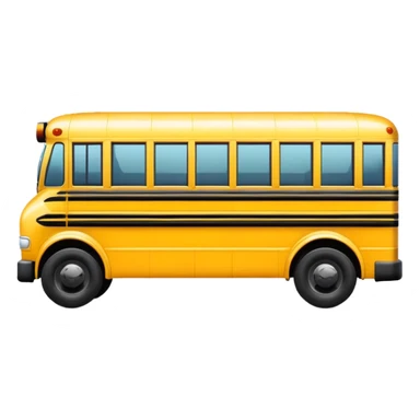 Yellow school bus with black stripes sticker