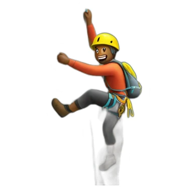 climber hang on a cliff sticker