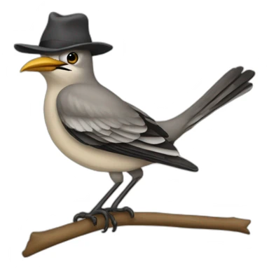 mockingbird hat sticker