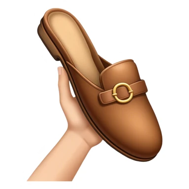 Hand holding a slipper sticker