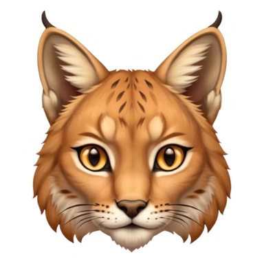 A high-resolution photo-realistic digital illustration of a young lynx, chest upward A high-resolution, photo-realistic digital illustration of a majestic young Eurasian lynx, shown from the shoulder upwards with lynx markings sticker