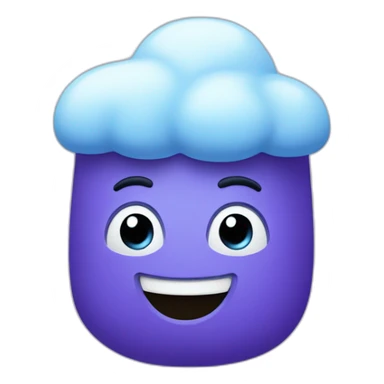 A living marshmallow in a purple-blue shade. sticker