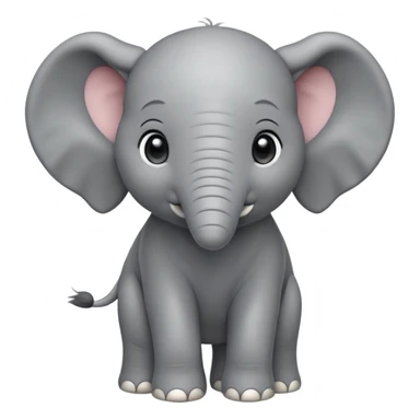 cinematic-noble-baby-elephant-portrait-emoji,-poised-and-regal,-with-a-tiny,-endearing-build-and-a-soft,-smooth-gray-hide,-delicate-floppy-ears-and-a-small,-curious-trunk,-deep-set-soulful-eyes,-simplified-yet-sharp-and-sophisticated sticker
