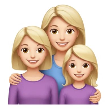 A mum and her two daughters sticker