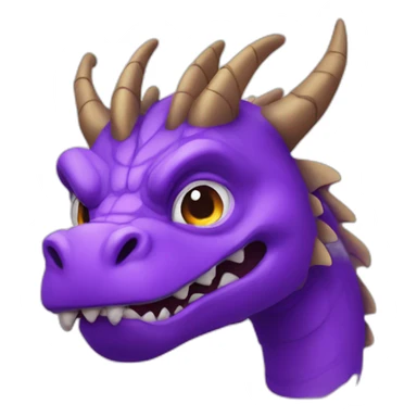 purple dragon head with LOL text sticker