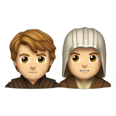 anakin skywalker and obi wan kenobi sticker