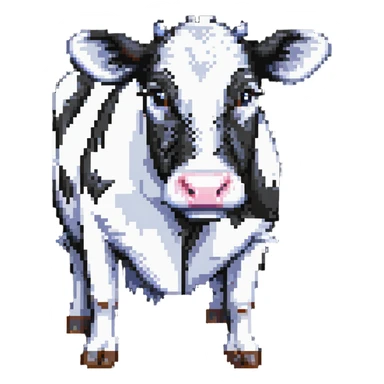 dairy cow with black and white spots sticker