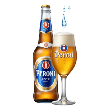 Birra Peroni Nastro azzurro grande in bottiglia da 66 cl
 sticker