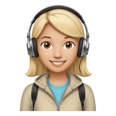 women walking with music sticker