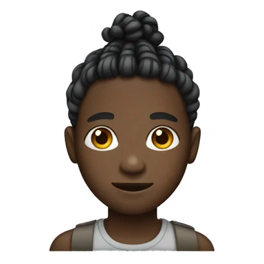 black boy with braids sticker